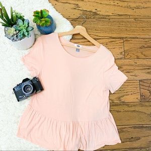 Peachy Pink Peplum T-Shirt